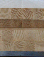Ash Butcher Block - End View