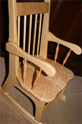 Photo of John Daly's Rocking Chair made out of Birdseye Maple
