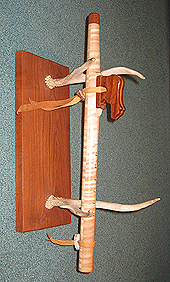 Native American Flute made out of Curly Maple and Brazilian Cherry by Val Kobrin