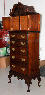 Photo of Walt Segl's Lengerie Cabinet made out of African Mahogany
