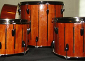 Drum set made out of soft maple by Stavent Drums