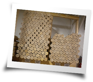 Rack of Baseball Bat Billets