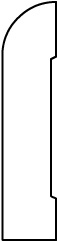 BB005 - 3/4" Round Over Baseboard Moulding