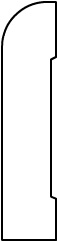 BB006 - 5/8" Round Over Baseboard Moulding