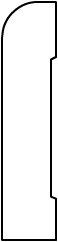 BB007 - 1/2" Round Over Baseboard Moulding