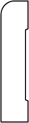 BB008 - 3/8" Round Over Baseboard Moulding
