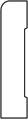 BB009 - 1/4" Round Over Baseboard Moulding