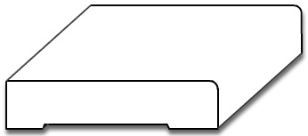 BB010 - 1/8" Round Over Baseboard Moulding - 3D
