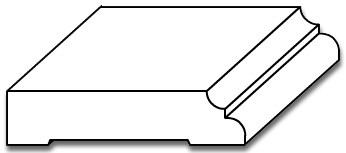 BB013 - Baseboard Moulding with Cove & Bead - 3D
