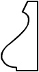 BC001 - 3/4" x 1 3/8" Base Cap Moulding
