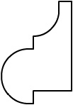 BC003 - 1 1/4" x 1 15/16" Base Cap Moulding