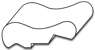 BR002- 1 1/24" x 3 1/2" Bar Rail Moulding - 3D