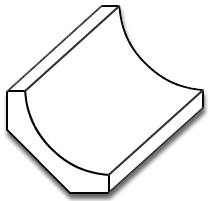 CE003 - 3/4" x 2" Cove Moulding - 3D