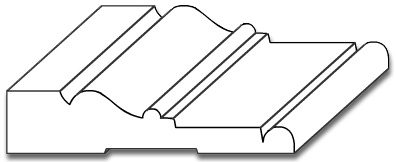 CG005- 3/4" x 4" Casing Moulding - 3D