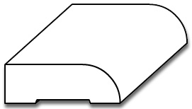 CG007- 3/4" Round Over Casing Moulding - 3D