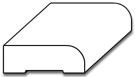 CG009- 1/2" Round Over Casing Moulding - 3D