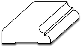 CG016 - 1/4" Round Over Casing Moulding with Cove & Bead