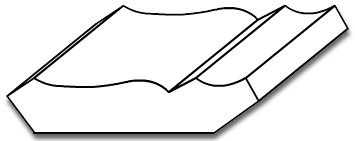 CN002 - 3/4" x 3 5/8" Crown Moulding - 3D