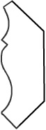 CN004 - 3/4" x 1 9/16" Crown Moulding
