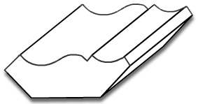 CN004 - 3/4" x 1 9/16" Crown Moulding - 3D