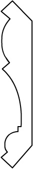 CN005 - 3/4" x 4 5/8" Crown Moulding