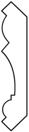 CN0016- 3/4" x 3 5/8" Crown Moulding