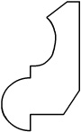 CR002- 1 1/4" x 2" Chair Rail Moulding