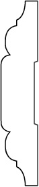 CR003 - 3/4" x 3 3/4" Chair Rail Moulding