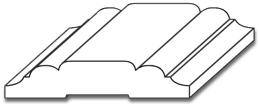 CR003 - 3/4" x 3 3/4" Chair Rail Moulding - 3D