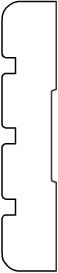 CR004 - 3/4" x 3 3/4" Chair Rail Moulding