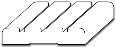 CR004 - 3/4" x 3 3/4" Chair Rail Moulding - 3D