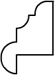 CR006 - 3/4" x 1 3/8" Chair Rail Moulding 