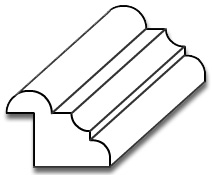 CR006 - 3/4" x 1 3/8" Chair Rail Moulding - 3D