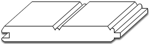 3/4" x 5 1/4" Edge & Center Bead Paneling - 3D