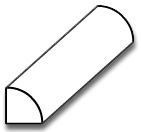 1/2" Quarter Round - 3D