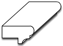WC001 - 25/32" x 1 1/2" Chair Rail Moulding - 3D