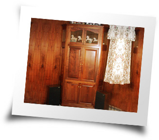 Walnut corner cabinet made by Jeffrey Schucker