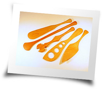 Hand carved wooden spoons by Mark Hamm